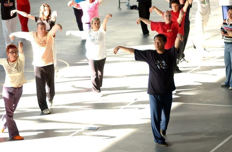 Wu Qin Xi Primer seminario de Wuqinxi en España con Yu Dinghai. Año 2005.