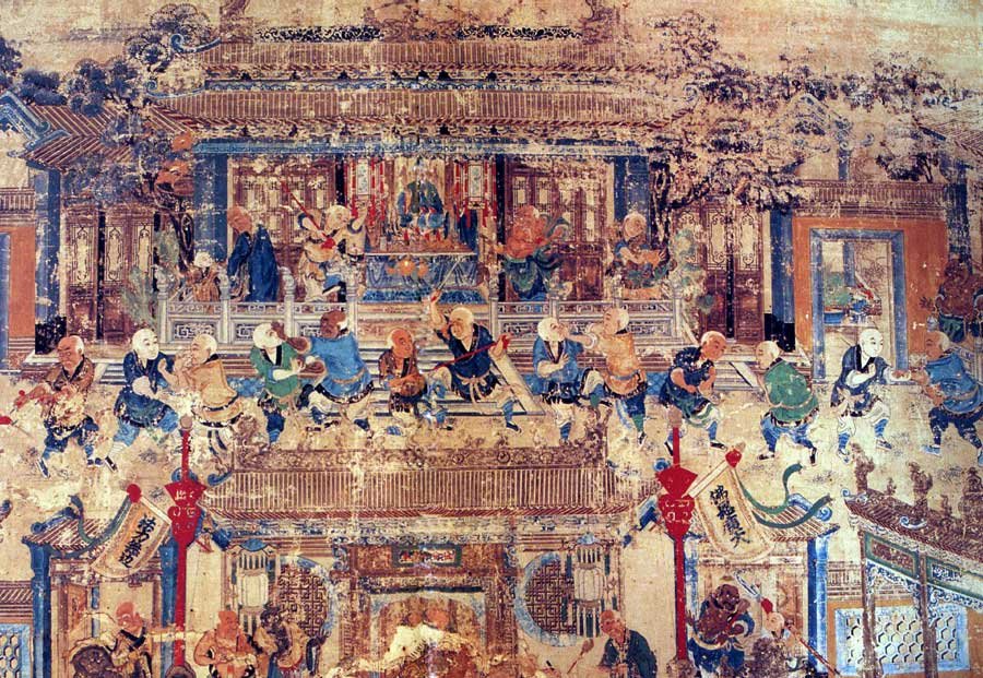 Frescos del templo de Shaolín